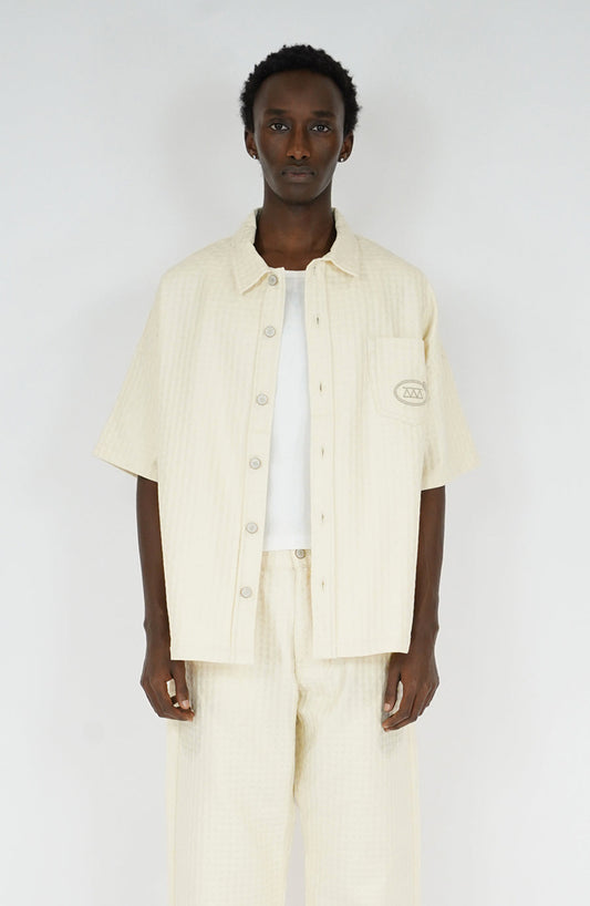 Chemise Grid beige
